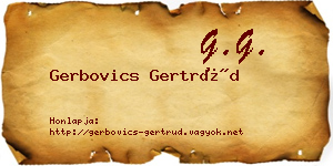 Gerbovics Gertrúd névjegykártya